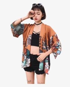 Japanese Street Fashion Kimono, HD Png Download, Transparent PNG
