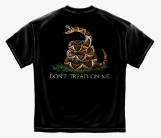 Dont Tread On Me Black T-shirt - Gadsden Flag, HD Png Download, Transparent PNG