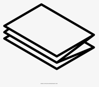 Folded Paper Coloring Page - Paper Clipart For Coloring, HD Png Download, Transparent PNG