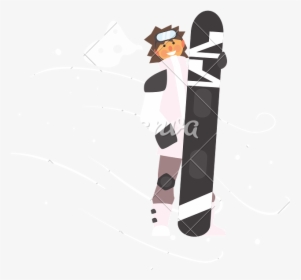 Boy Wearing Goggles Holding Snowboard - Sport D Hiver Humour, HD Png Download, Transparent PNG