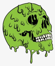 #skull #zombie #toxic #urban #cool #art #green #colors - Grime Art Skull Png, Transparent Png, Transparent PNG