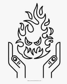 Fireball Coloring Page, HD Png Download, Transparent PNG