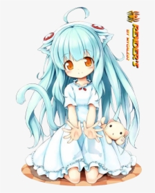 Transparent Neko Girl Png - Cute Cat Anime Girl, Png Download, Transparent PNG