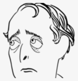 Depressed Man Face Drawing, HD Png Download, Transparent PNG
