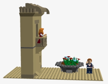 Juliet Drawing Balcony - Romeo And Juliet Balcony Scene Lego, HD Png Download, Transparent PNG