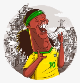 El Gaucho - Draw Cartoon Ronaldinho, HD Png Download, Transparent PNG