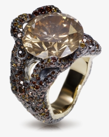 Fabergé Tree Root Ring 1 Large Round Coloured Diamond, - Faberge Schmuck, HD Png Download, Transparent PNG