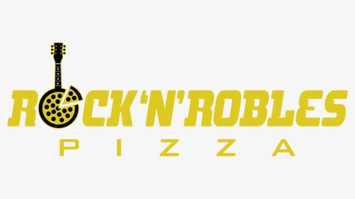 Rock N Robles Pizza Guitar Sign Logo Yellow - Orange, HD Png Download, Transparent PNG