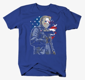 President Trump As Jason Voorhees American Flag Villain - T-shirt, HD Png Download, Transparent PNG