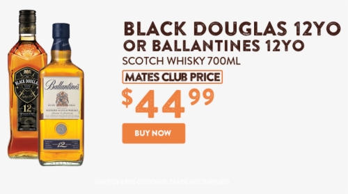 Black Douglas Scotch Whisky , Png Download - Ballantines 12, Transparent Png, Transparent PNG