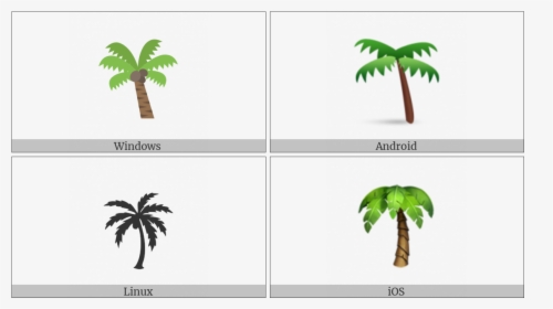 Palm Tree On Various Operating Systems - Black And White Palm Tree, HD Png Download, Transparent PNG