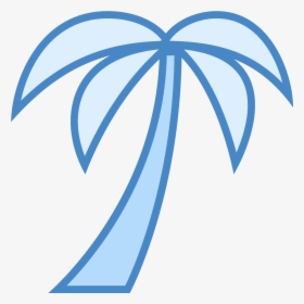 Palm Tree Icon - Palm Tree Icon Blue, HD Png Download, Transparent PNG