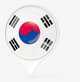 White Pointer With Flag - Korea Flag With Pole, HD Png Download, Transparent PNG