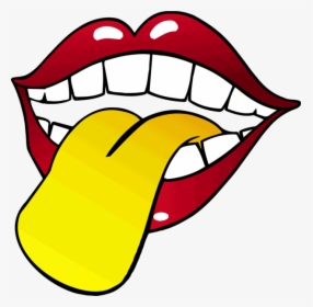 Mouth With Tongue Out Silhouette, HD Png Download, Transparent PNG