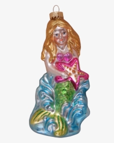 Mermaid With Starfish, 14cm - Figurine, HD Png Download, Transparent PNG