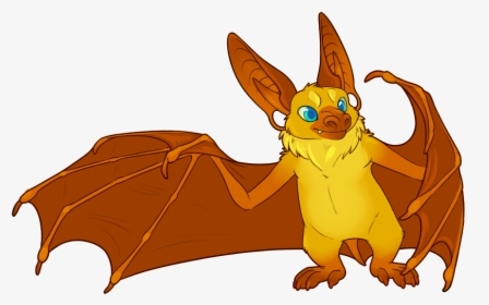 Drawn Bat Pallid Bat - Cartoon, HD Png Download, Transparent PNG