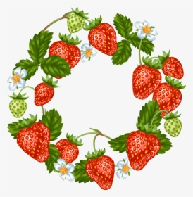 Wreath Strawberry Vector Art, HD Png Download, Transparent PNG