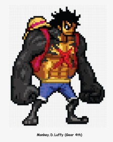 One Piece Luffy Pixel Art, HD Png Download, Transparent PNG