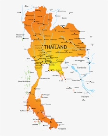 Thailand Map With Details, HD Png Download, Transparent PNG