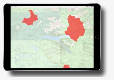 An Ipad Display, Showing The Current Wildfires Overlay - Atlas, HD Png Download, Transparent PNG