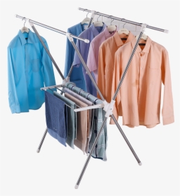 Foldable Place Saving Clothing Drying Rack Dryer Hanger - Clothes Hanger, HD Png Download, Transparent PNG