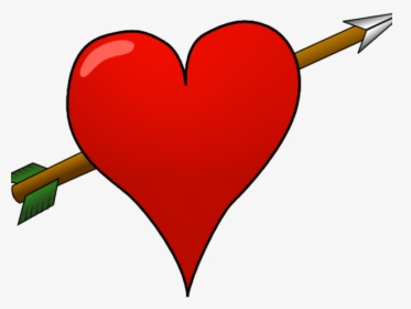 Arrows Clipart Heart - Heart Bow And Arrow, HD Png Download, Transparent PNG