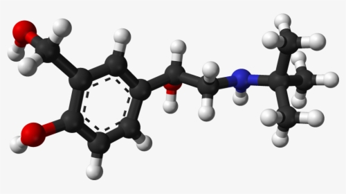 S Salbutamol From Xtal 3d Balls - Salbutamol 3d, HD Png Download, Transparent PNG