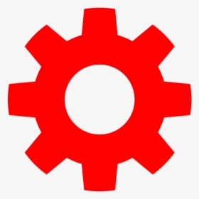 Gear In Red - Red Gear Clipart, HD Png Download, Transparent PNG