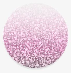 Gradient Pink And White Swirls Doodles Round Coaster - Circle, HD Png Download, Transparent PNG