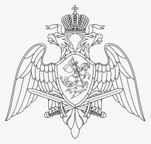 Black And White Emblem Of The Russian Guard - Герб Росгвардии Вектор, HD Png Download, Transparent PNG