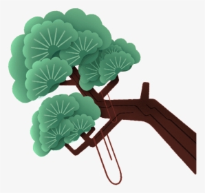 Slanted Pine Tree Transparent Illustration About Vector,decorative - 松柏 卡通, HD Png Download, Transparent PNG