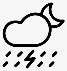 Fall Lightning Thunder Comments - Clipart Clouds With Rain And Thunder Png, Transparent Png, Transparent PNG