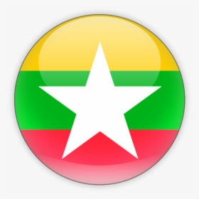 Myanmar Flag Round Icon, HD Png Download, Transparent PNG