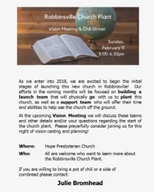 Robbinsville Church Plant Insert For Webpage - Brochure, HD Png Download, Transparent PNG