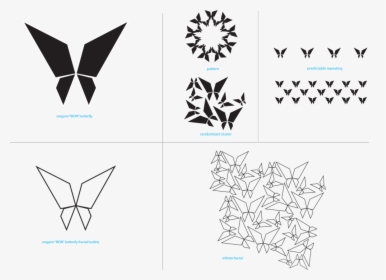 Asset 3p - Butterfly In Geometrical Shapes, HD Png Download, Transparent PNG