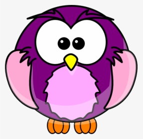 Purple - Owl - Clipart - Cartoon Owl, HD Png Download, Transparent PNG