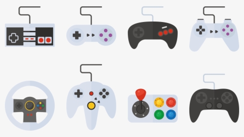 Video Game Console Gamepad Joystick - Video Game Console Vector, HD Png Download, Transparent PNG