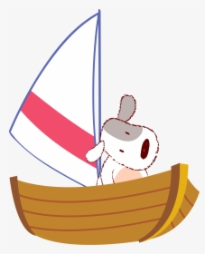 Dog On Sailboat Clipart Clip Art Free Download Dog - Dog In A Boat Cartoon, HD Png Download, Transparent PNG
