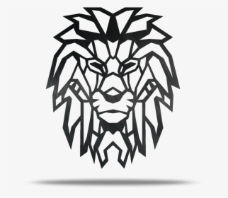 Geometric Lion Metal Wall Art - 2d Art 3d Print, HD Png Download, Transparent PNG