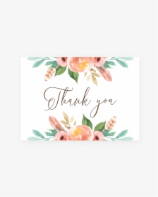 Watercolor Roses Printable Thank You Card By Littlesizzle - Floral Thank You Note Cards By Rifle Paper Co, HD Png Download, Transparent PNG