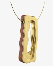 Yellow Gold Rectangle Contoured Pendant - Locket, HD Png Download, Transparent PNG