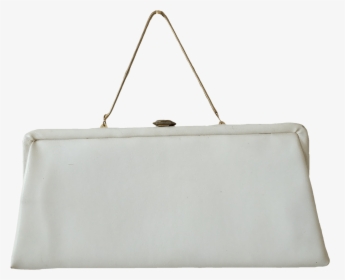 White Leather Rectangle Clutch With Gold Accent - Tote Bag, HD Png Download, Transparent PNG
