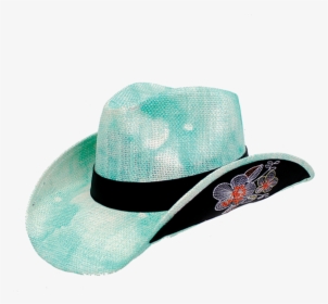 Bina Floral Embroidered Straw Cowboy Hat By Peter Grimm - Cowboy Hat, HD Png Download, Transparent PNG
