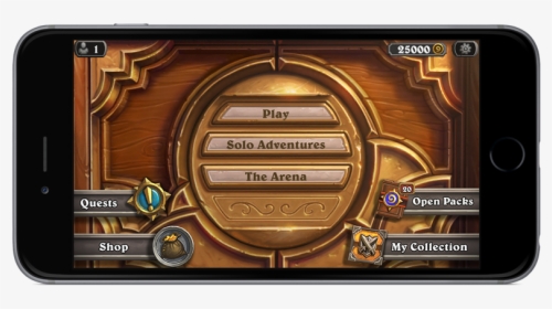 Hs On Phone 1 - Hearthstone Mobile Menu, HD Png Download, Transparent PNG