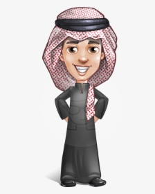 Young Muslim Man Cartoon Vector Character Aka Kadeen - Muslim Man Cartoon, HD Png Download, Transparent PNG
