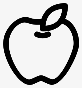 Transparent Teacher Clip Art Png - Black And White Apple With Transparent Background, Png Download, Transparent PNG