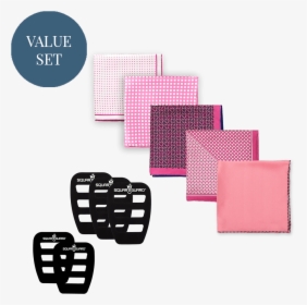 Rosy Pink Pocket Square Set - Pocket Square, HD Png Download, Transparent PNG
