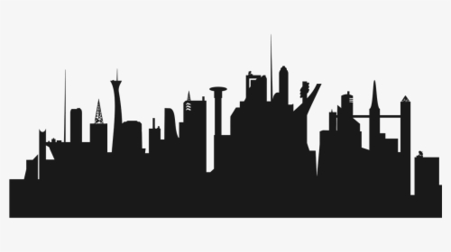 Clip Art Cities - City Skyline Silhouette Png, Transparent Png, Transparent PNG