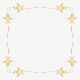 Transparent Golden Frame Clipart - Gold Square Border Png, Png Download, Transparent PNG