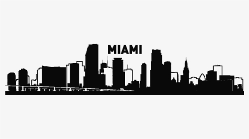 Nyc Skyline Outline Png - Miami Skyline Silhouette Png, Transparent Png, Transparent PNG